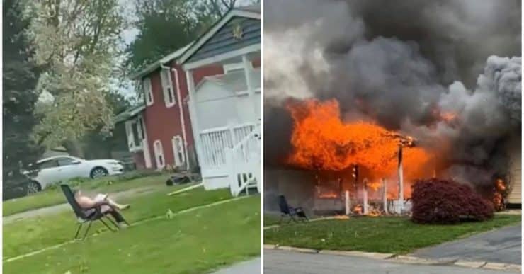 Wanita didakwa bakar rumah sendiri, “Sempat tarik kerusi untuk menyaksikannya”