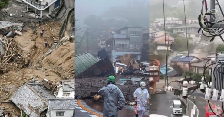 Detik-detik banjir lumpur deras akibat tanah runtuh & hujan lebat, hanyutkan berdozen rumah di Jepun, 19 dikhuatiri hilang