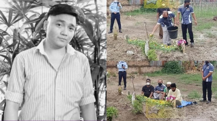 Benjy selamat dikebumikan di tanah perkuburan di Medan, Indonesia