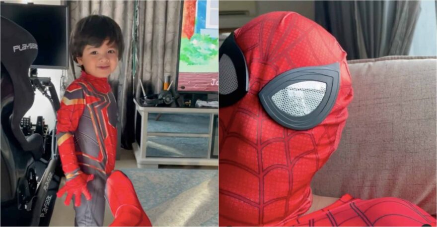 Telatah Jebat sekali lagi tarik tumpuan netizen, tak pasal Sharnaaz kena jadi Spideman pula!