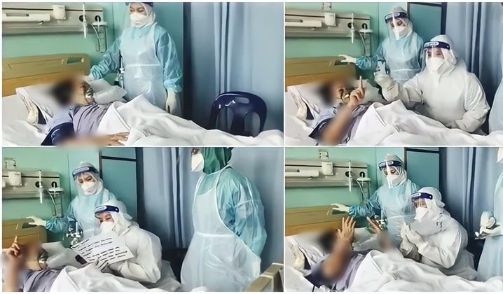 Viral video pesakit terbaring mahu masuk Islam, frontliners bantu ucap syahadah