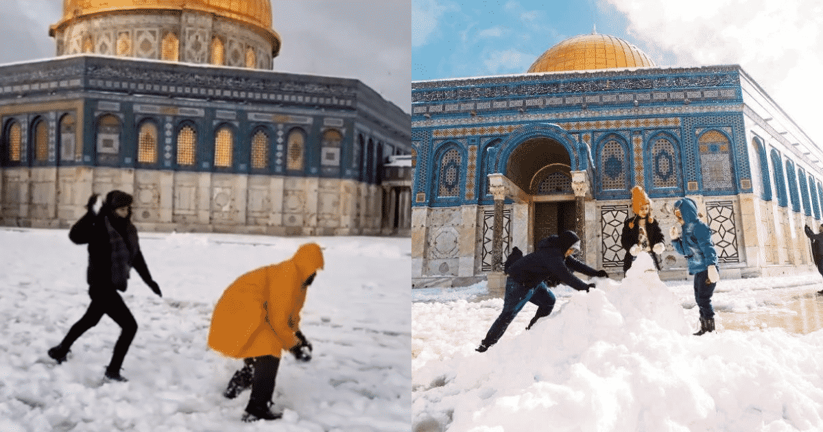 Fenomena jarang berlaku, Baitulmaqdis dikejutkan dengan ribut salji