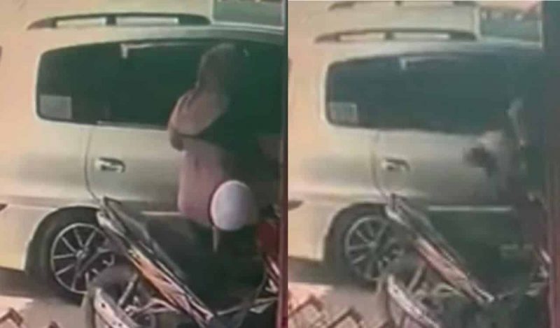 Tindakan selamba wanita ini curi helmet dikecam netizen