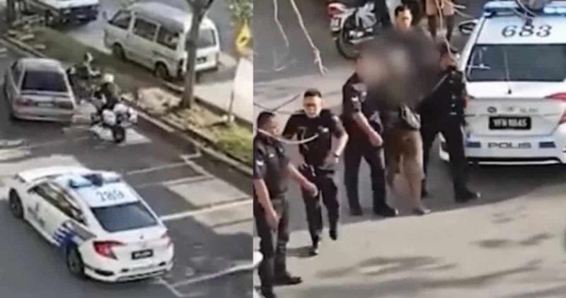 Lelaki warga asing cuba rempuh polis & larikan diri berjaya ditahan