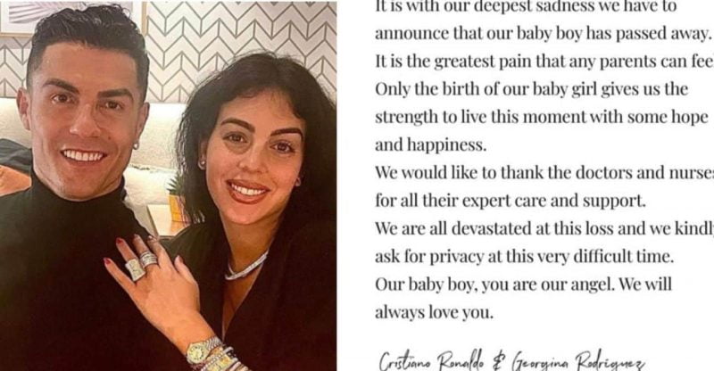 Cristiano Ronaldo & isteri sahkan seorang bayi kembar mereka meninggal dunia