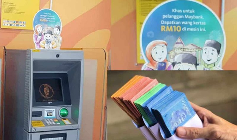 Cepat & mudah, lelaki ini kongsi cara tukar duit raya di ATM