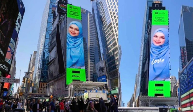 Wajah Siti Nurhaliza hiasi ‘digital billboard’ New York Time Square