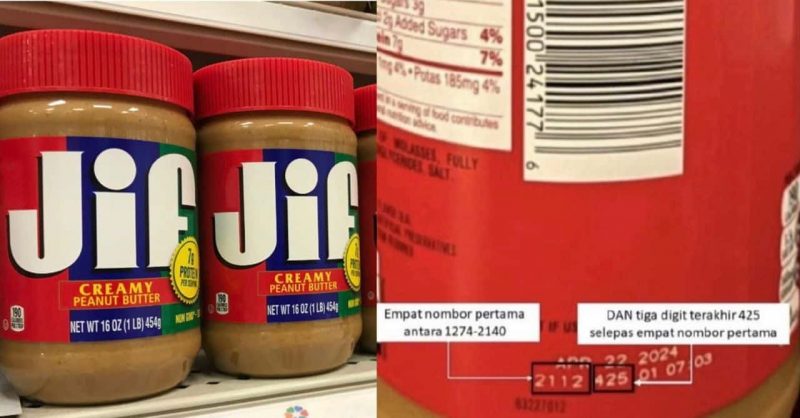 Mentega kacang ‘Jif ‘ tercemar bateria Salmonella – KKM