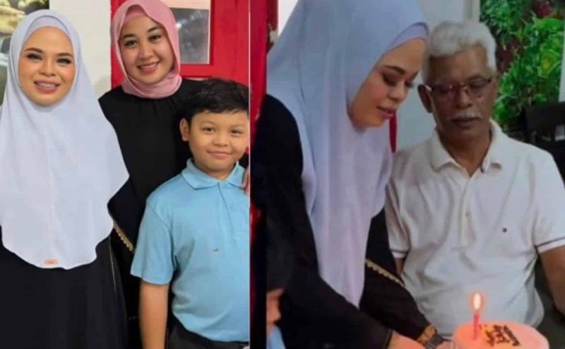 Isteri buat kejutan, bawa kembar arwah Siti Sarah sambut hari jadi Raisuddin