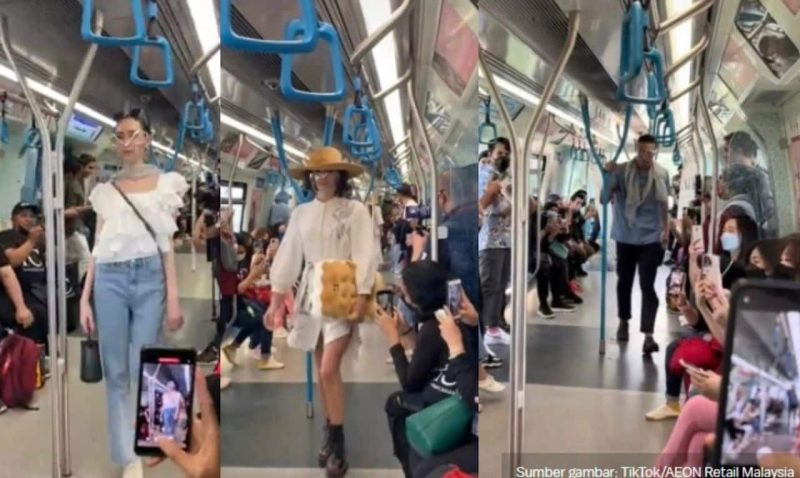 AEON anjur pertunjukan fesyen dalam gerabak MRT bergerak