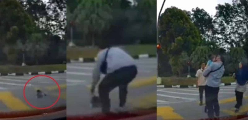 Budak terjatuh dari kereta ketika u-turn