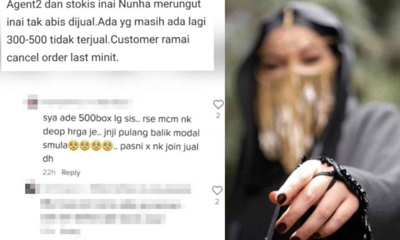 Ejen & stokis inai Nunha merunggut banyak stok tak terjual kerana customer batalkan oder last minit?