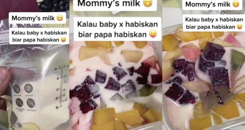 Netizen kembang tekak lihat lelaki makan buah dicampur susu badan isteri
