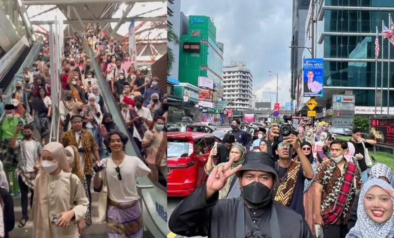 Sempena Hari Malaysia, rakyat membanjiri tren dengan berpakaian tradisional
