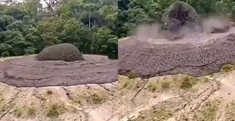 [Video] Gunung berapi lumpur di Lahad Datu ‘meletus’