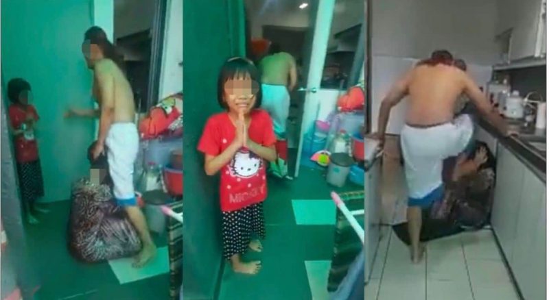 [Video] Tak cukup seret, pijak pula! lelaki zalim bantai isteri separuh mati…undang amarah netizen