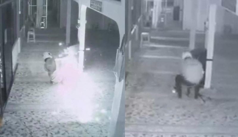 [Video] Lelaki nekad pecah tabung masjid guna pemotong rumput