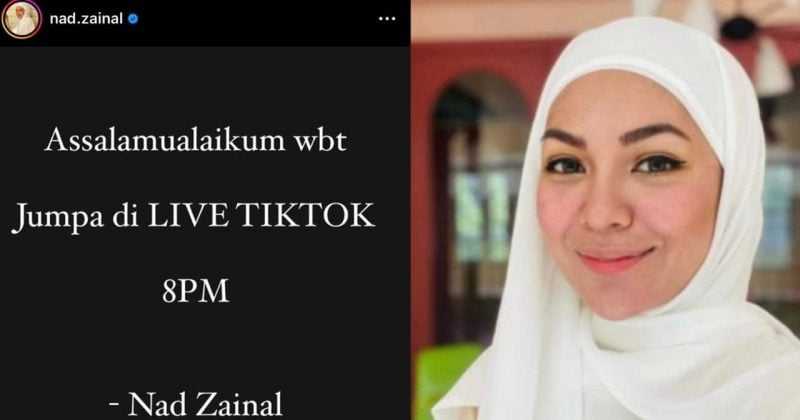 Sebulan bertarung nyawa, Nad Zainal bakal muncul di live TikTok malam ini