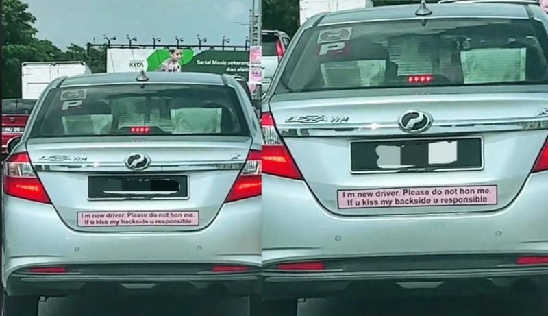 Ramai terhibur baca ‘sticker’ comel pemandu tampal di belakang kereta