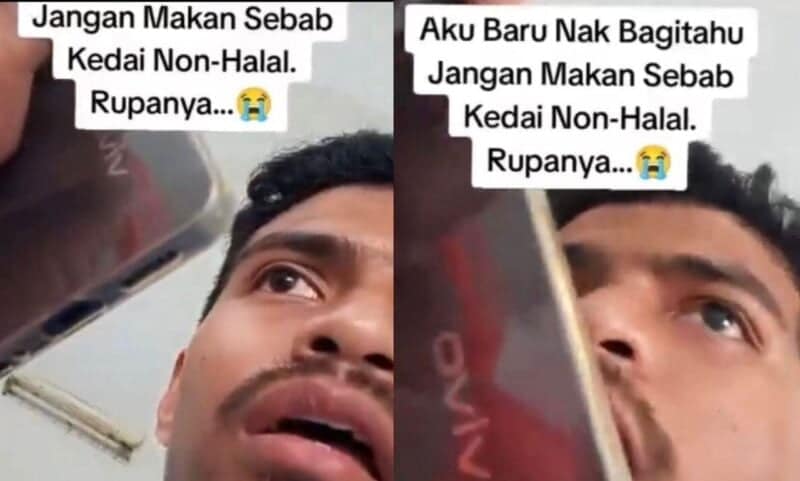 Rider terkejut, pelanggan Melayu ini sengaja pesan makanan dari kedai Cina tak halal